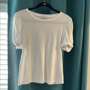 Habitual White Cuffed Sleeve Fitted T-Shirt